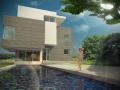 Proiect arhitectura moderna casa Demisol+Parter+1 Etaj